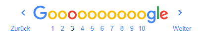 Pagination bei Google