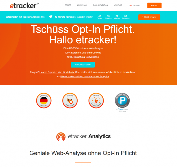 Startseite etracker