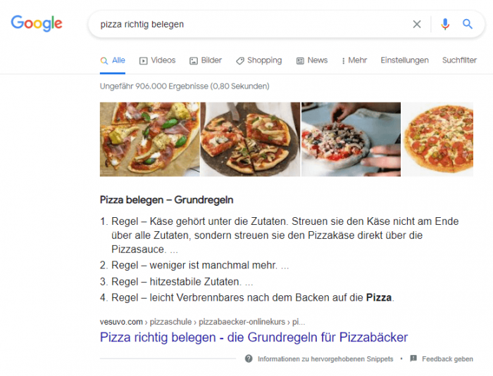 Structured Data Rezept