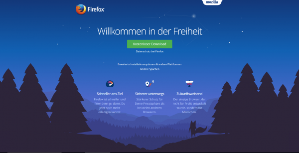 Call to Action Firefox