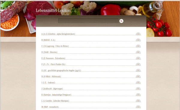 Content Marketing Beispiel Lebensmittel Lexikon