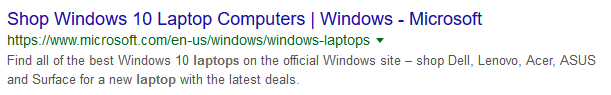 meta description Microsoft