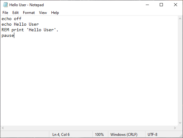 Command Prompt closes immediately after opening batch file