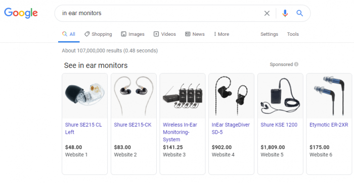 Product Listing Ads of Google