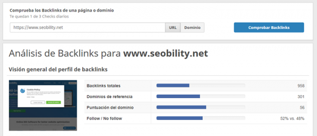 Bad Neighbourhood con análisis de backlinks