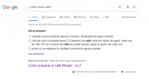 Datos estructurados de un tutorial