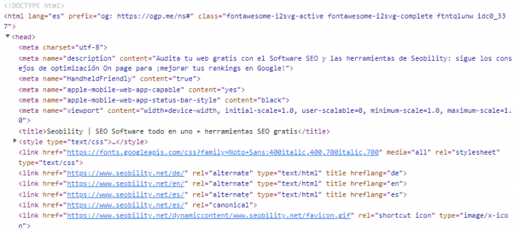 HTML de ejemplo
