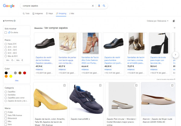  Anuncios de productos de Google