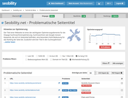 Analyse mit problematischen Seitentiteln