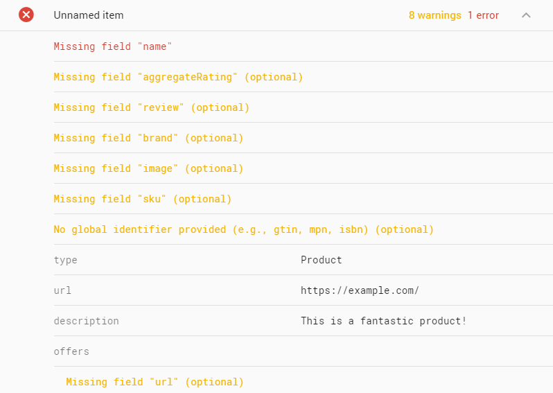 schema errors