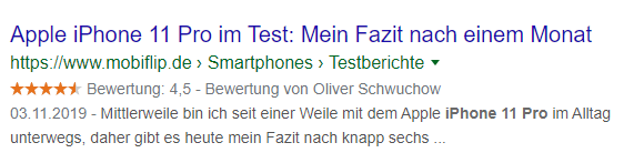 Review Snippet von mobiflip.de