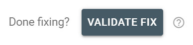 validate fix in google search console