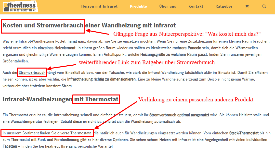 Kategorieseite mit Kaufberatung zu Infrarotheizungen