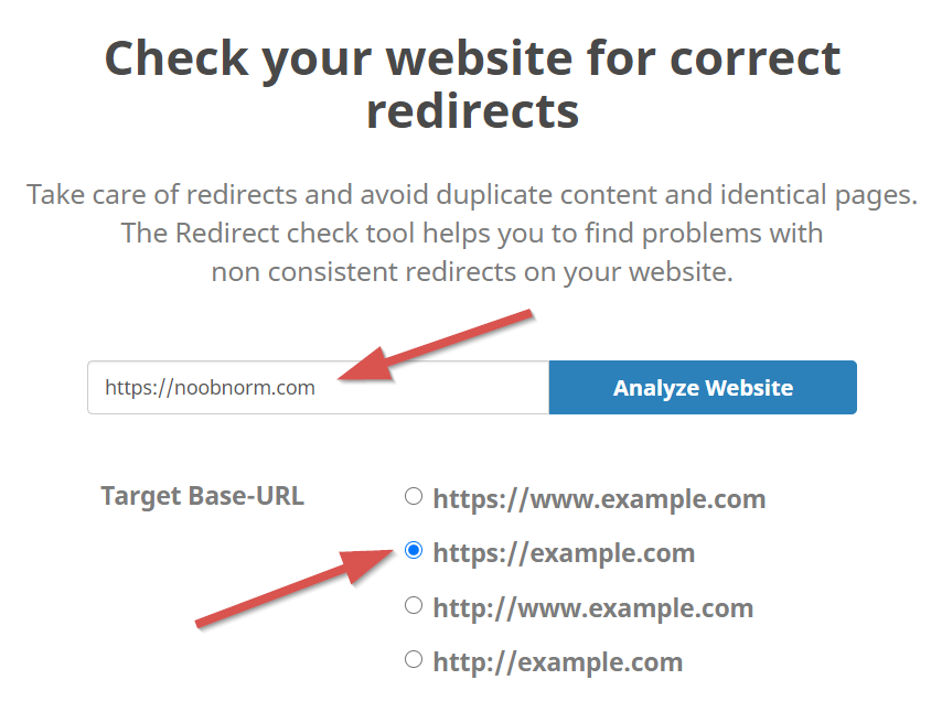 redirect check