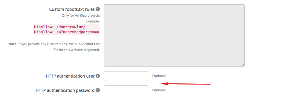 http authentication settings