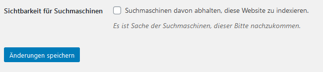 Sichtbarkeit für Suchmaschinen in Yoast