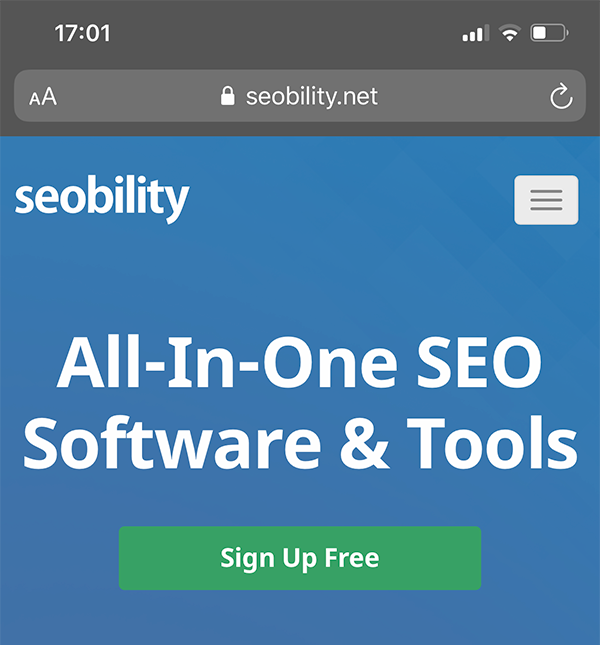 seobility homepage