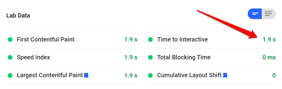 time to interactive
