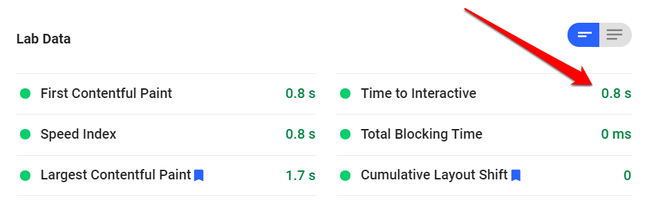 time to interactive