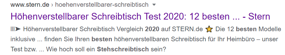 Suchergebnis Snippet von stern.de