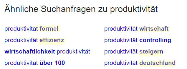 Ähnliche Suchanfragen zu produktivität