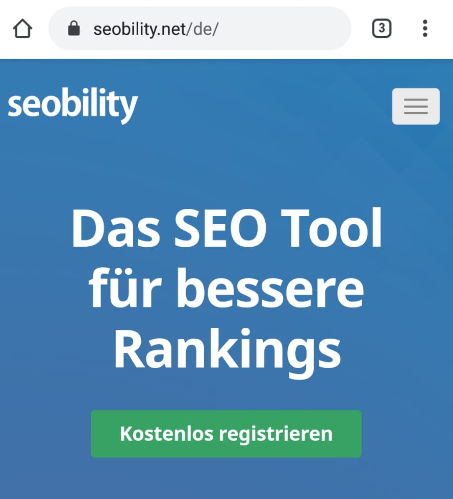 Startseite von seobility.net