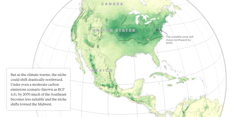 interaktive Karte über die Auswirkungen des Klimawandels