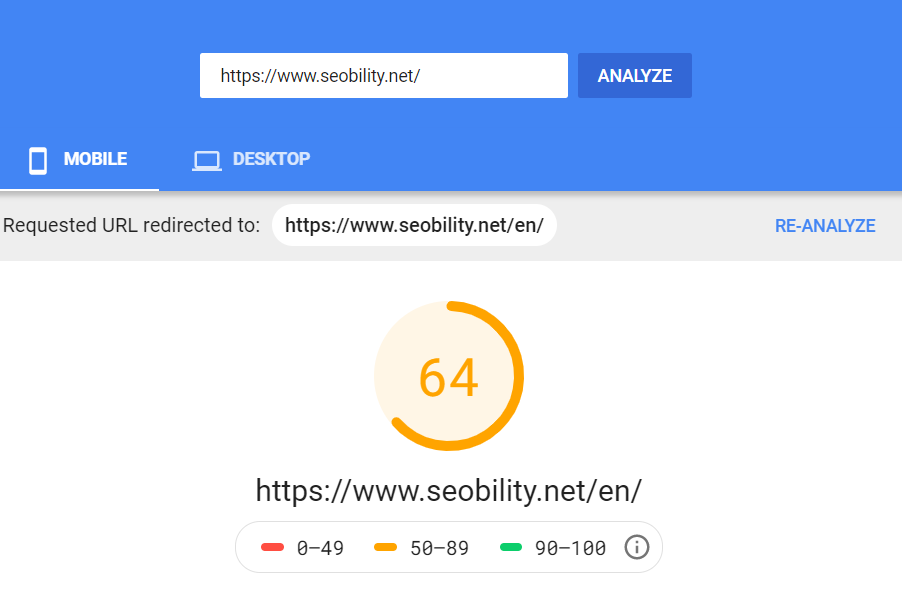 google pagespeed insights