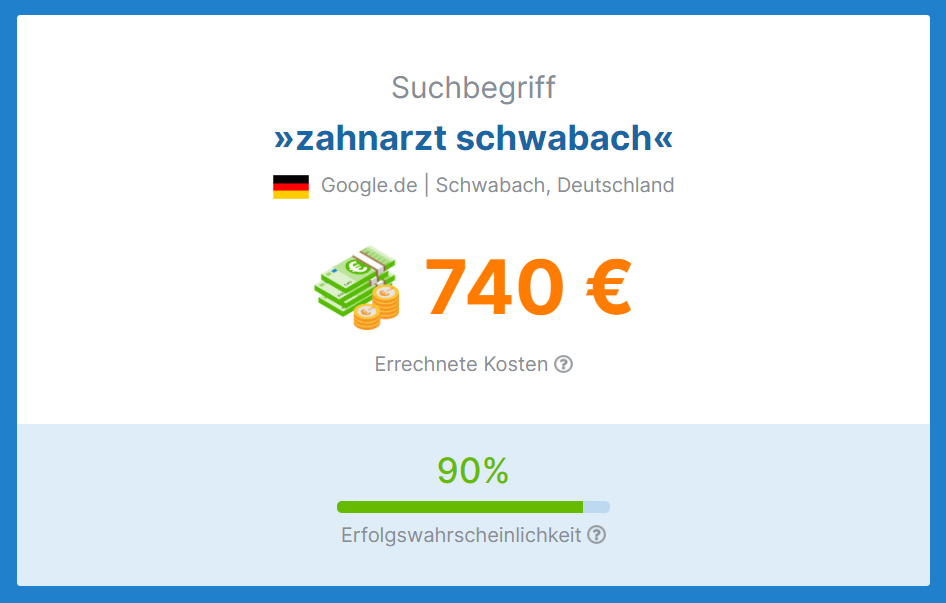 740€ für zahnarzt schwabach