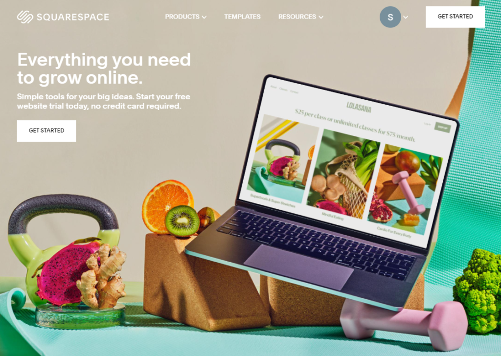 squarespace home page