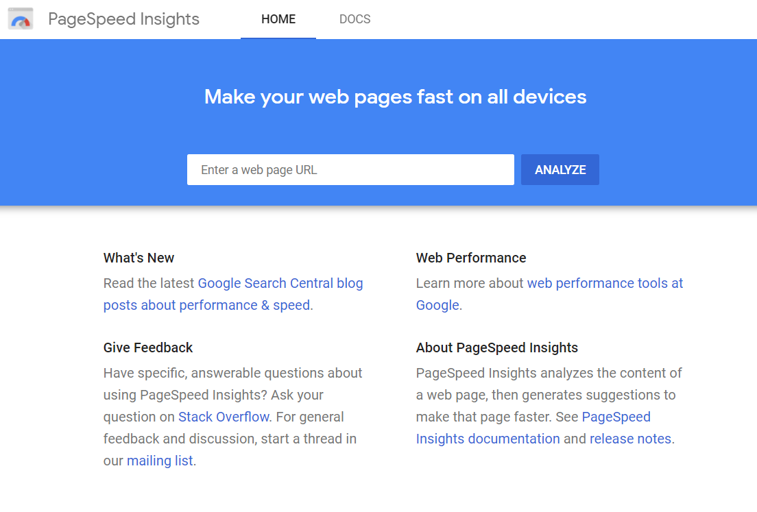 Google Pagespeed Insights