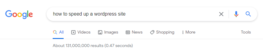 wordpress google search