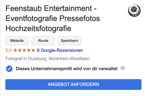 Button um ein Angebot anzufordern