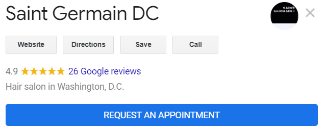 button for requesting an appointment