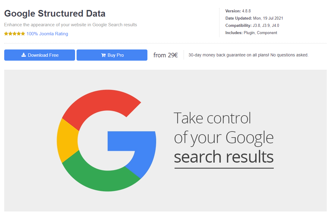 structured data extension for joomla