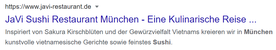 ansprechende Meta Description