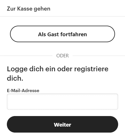 als Gast zur Kasse gehen