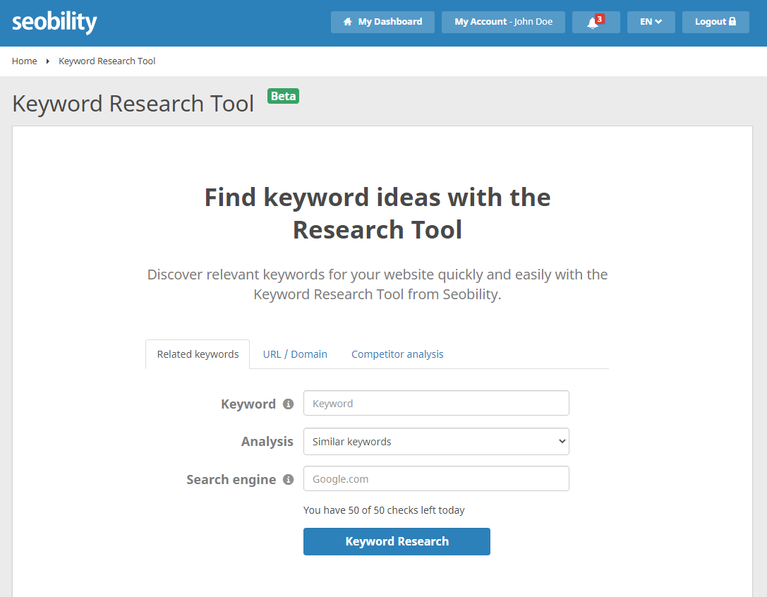 keyword research tool