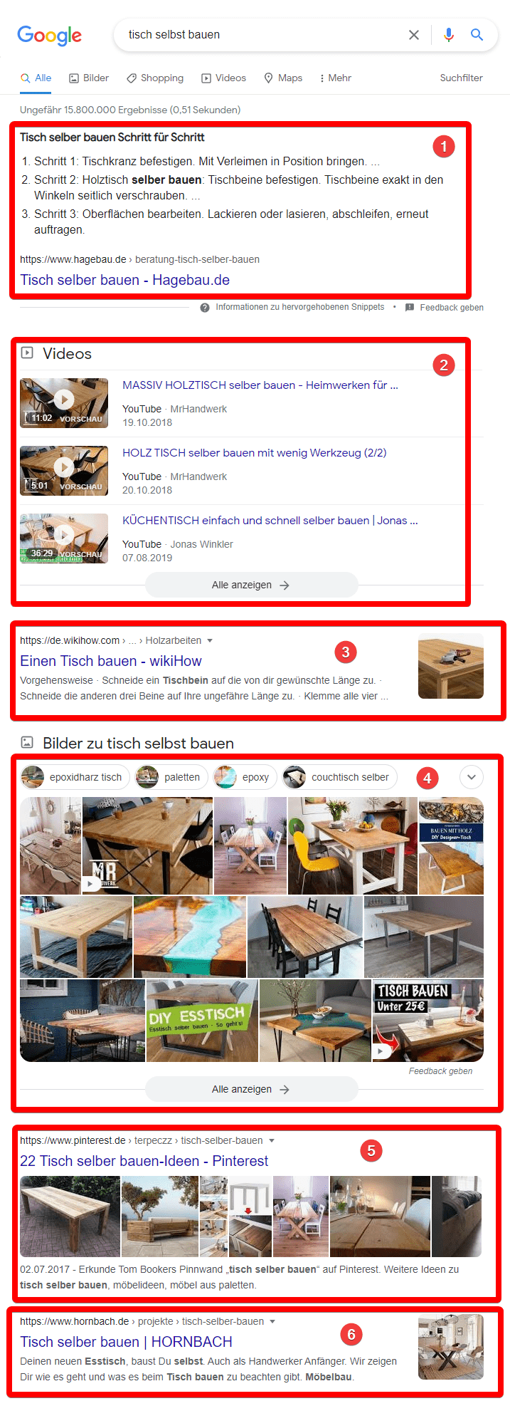 Google Suche tisch selbst bauen