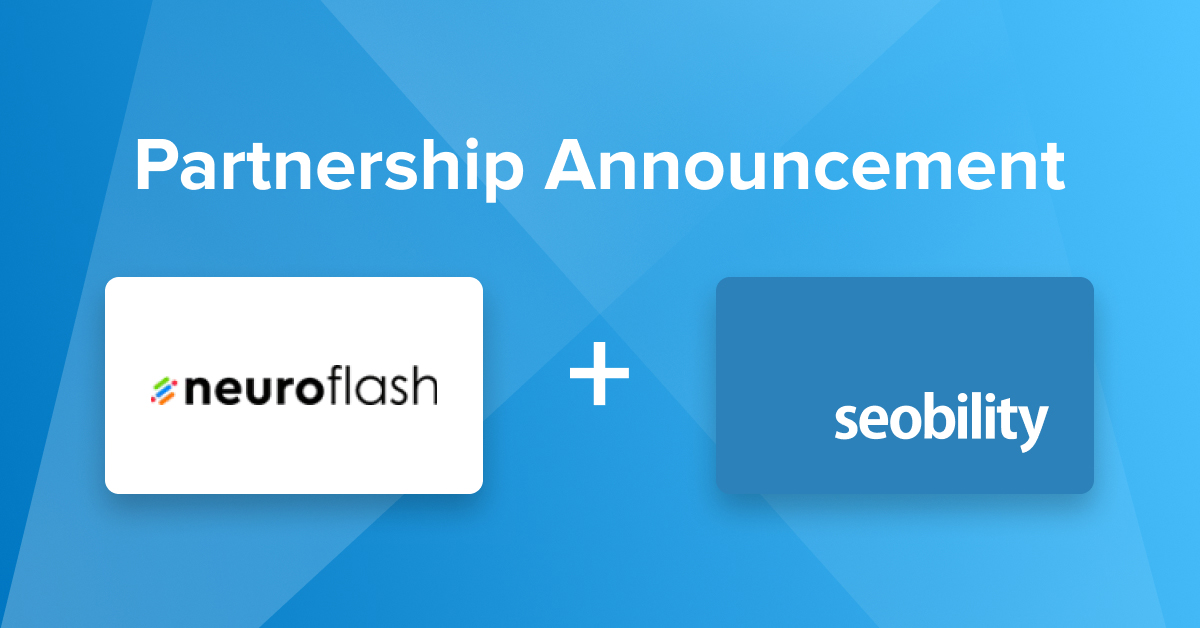 Seobility and neuroflash partnership announcement