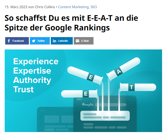 E-E-A-T Guide auf dem Seobility Blog