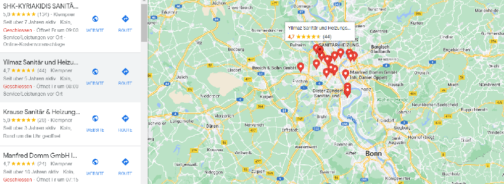 ortsübergreifende Sichtbarkeit für lokale Suchanfragen