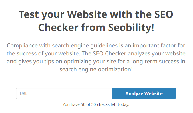 seobility seo checker