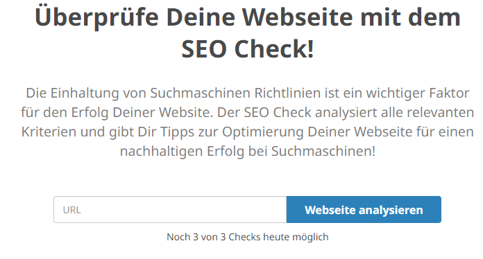 SEO Check von Seobility