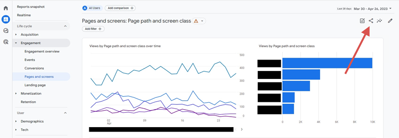 how to export the data in analytics