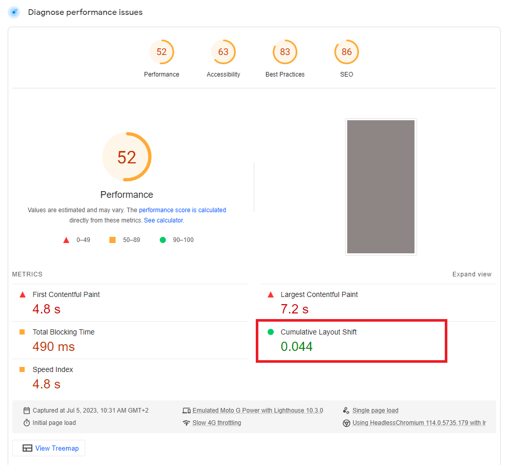 Diagnose performance issues