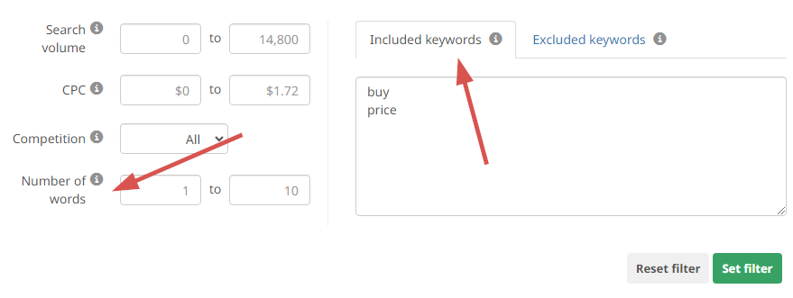 find buyer intent keywords