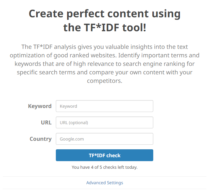 free TFIDF tool