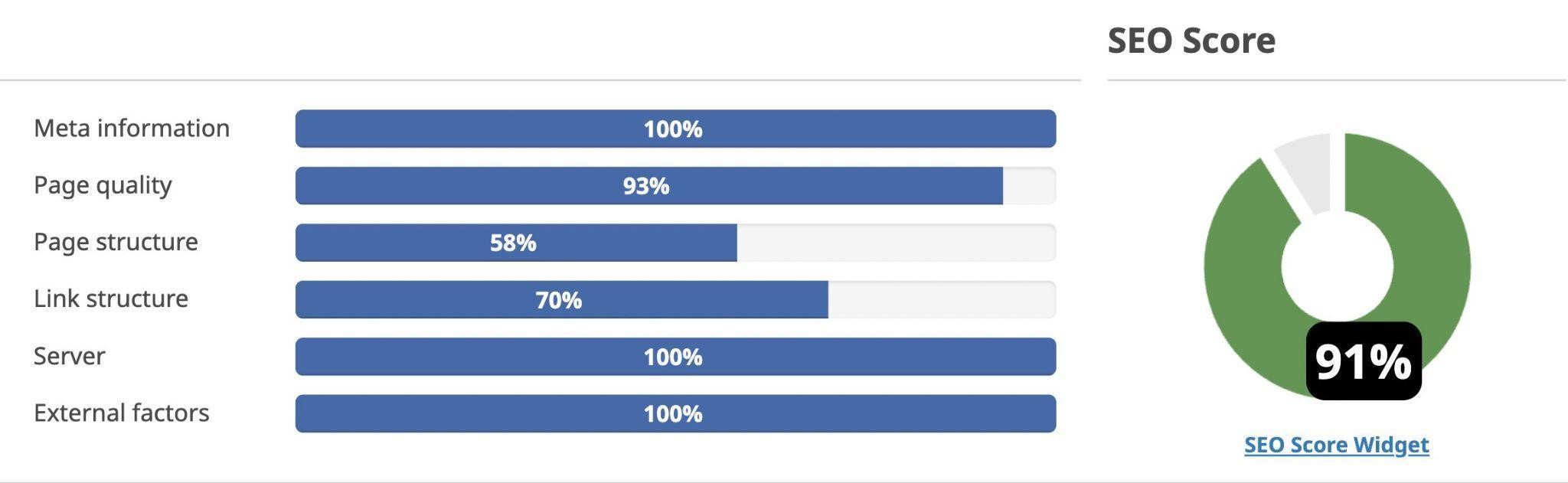 Seobility’s SEO Checker tool 