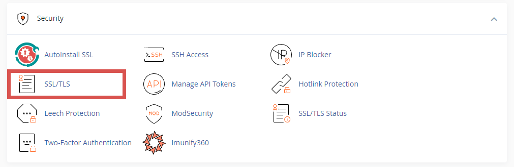 Klicke auf SSL/TLS